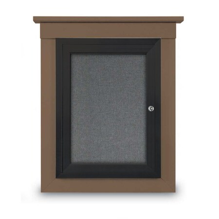 United Visual Products 72"x36" 3-Door Enclosed Letterboard, Header, Burgundy/Walnut UV2627HD-WALNUT-BURGUN